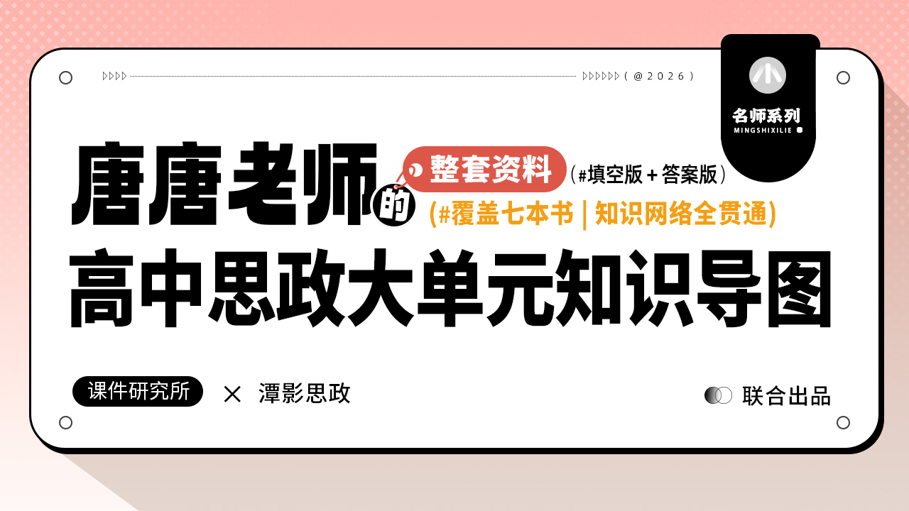高考政治 · 大单元知识导图