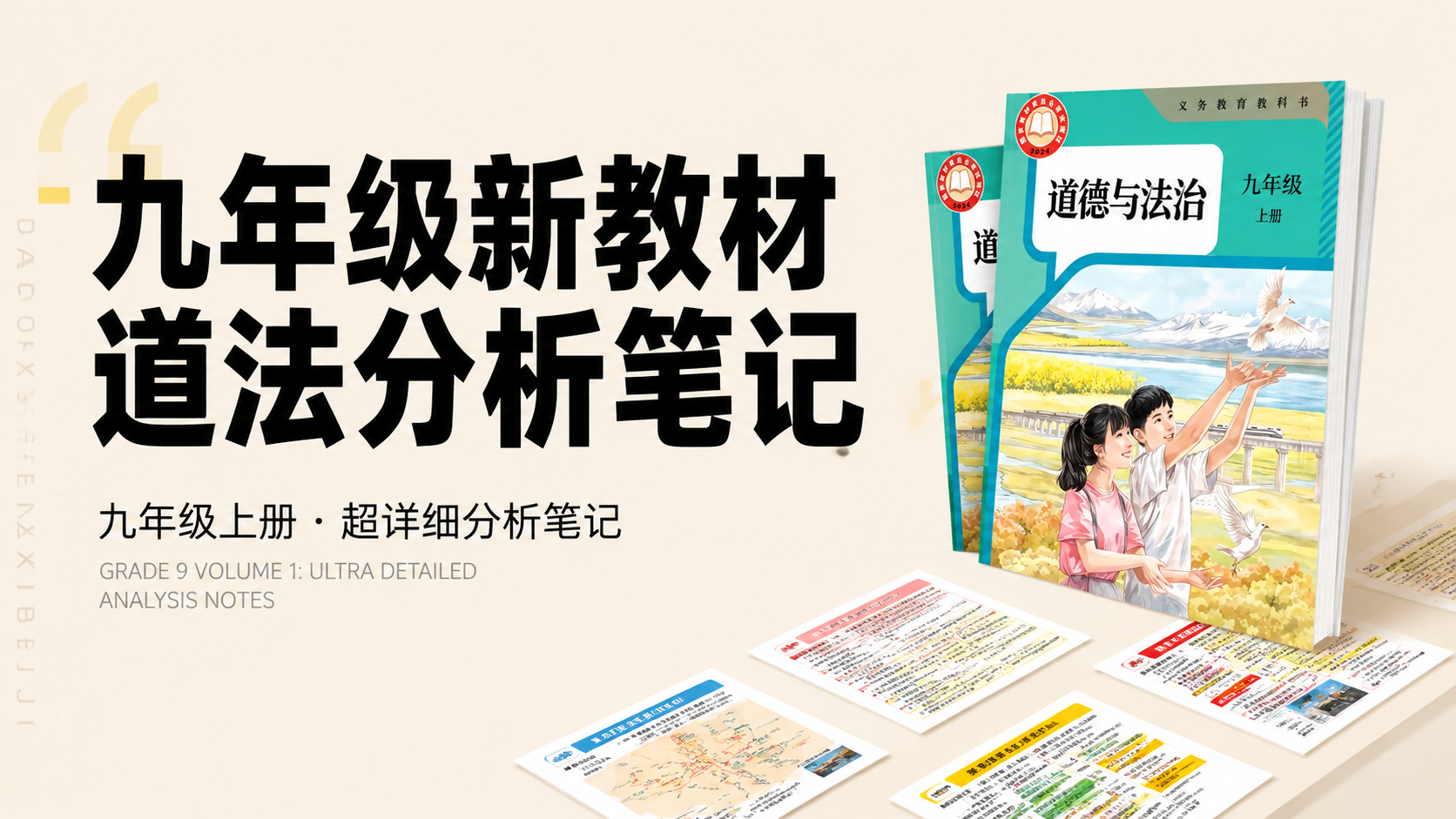 超详细版！新教材初中道法九年级上册教材分析笔记（已更新完毕）