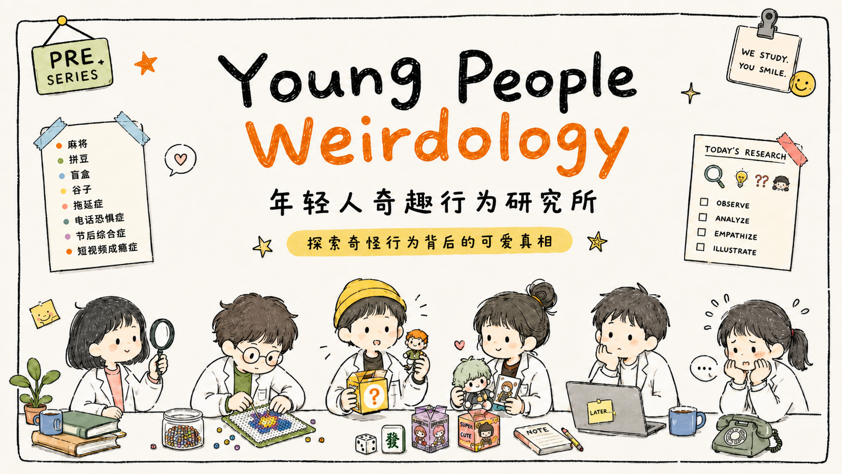 英语pre 年轻人奇趣行为研究所