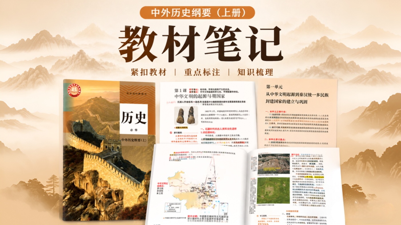 重点标注·知识补充 | 中外历史纲要上册教材笔记