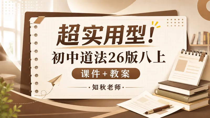 超实用型!初中道法26版八上课件+教案 ·知秋老师
