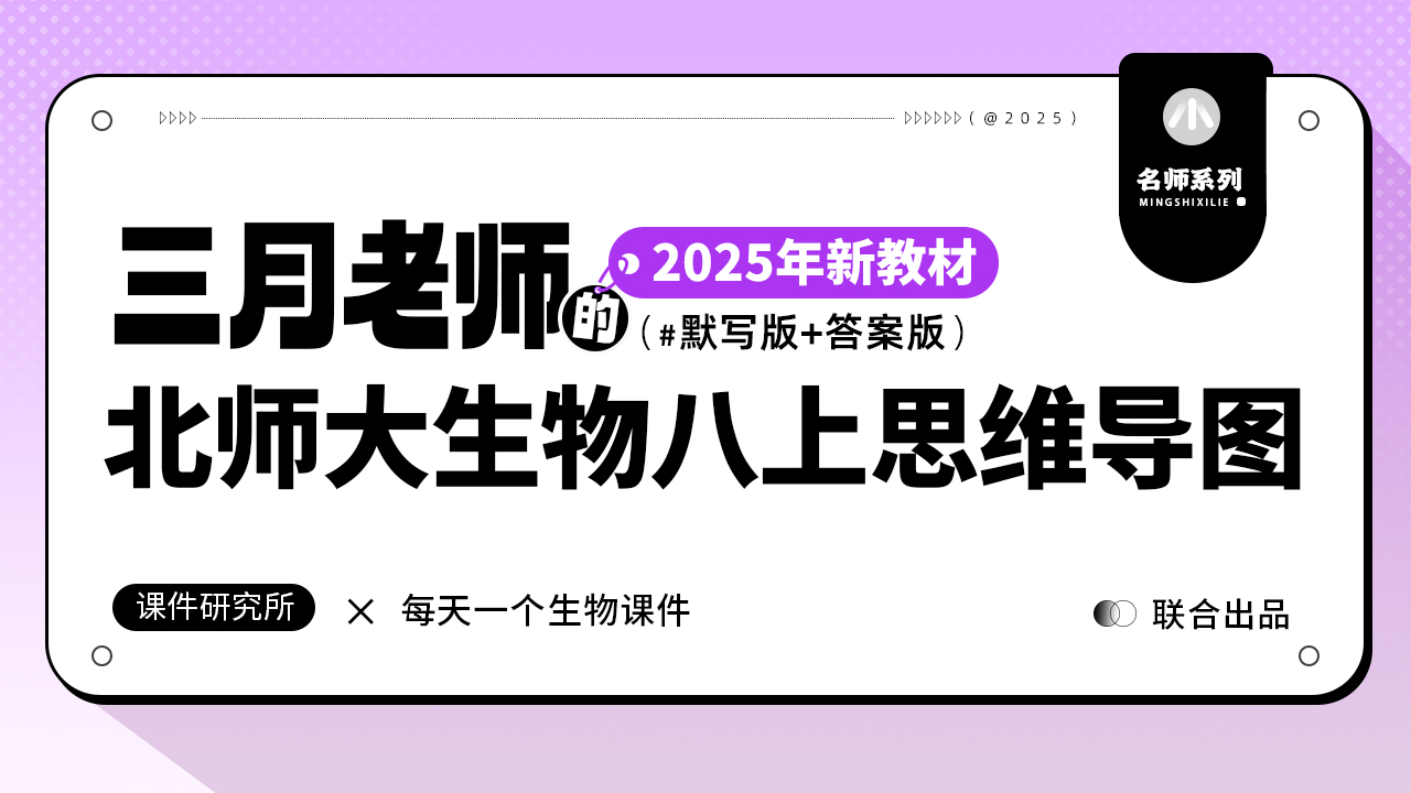 初中生物北师大版八年级上册思维导图