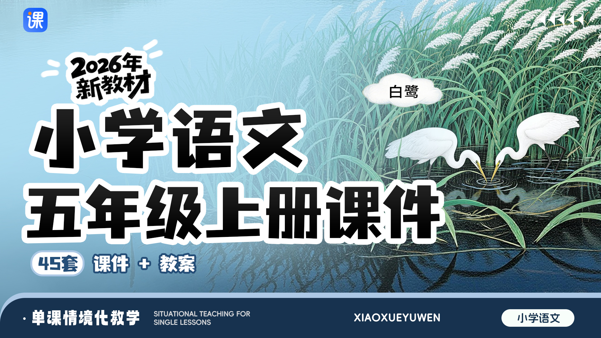 新教材·小学语文五年级上册课件+教案（单课情境化教学·共45套）